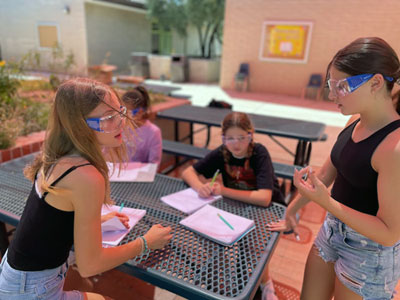 3 middle school students